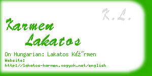 karmen lakatos business card